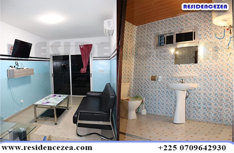 Bathroom, Living room