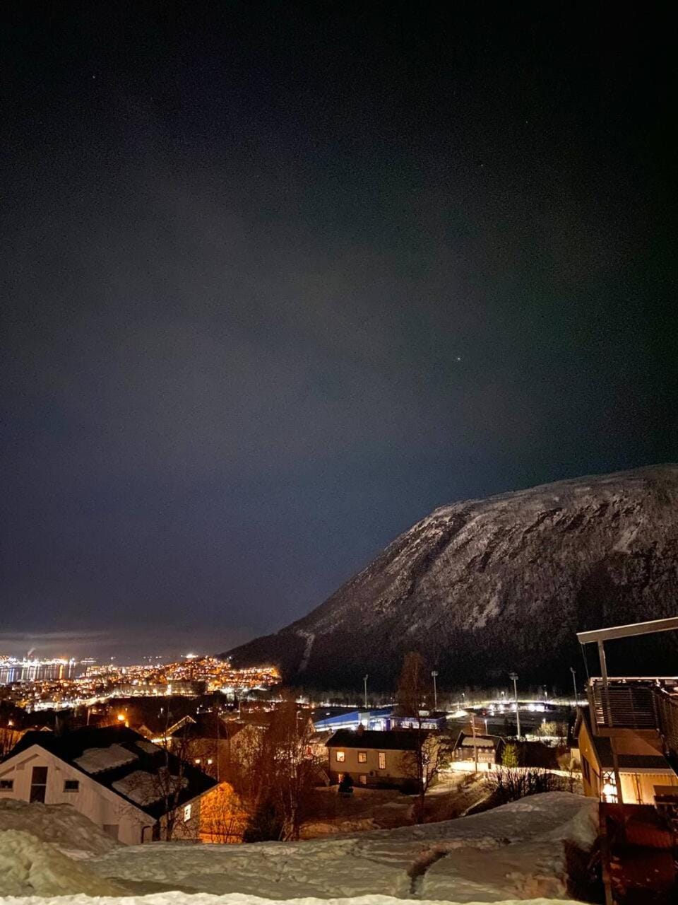 Night, Natural landscape, Mountain view