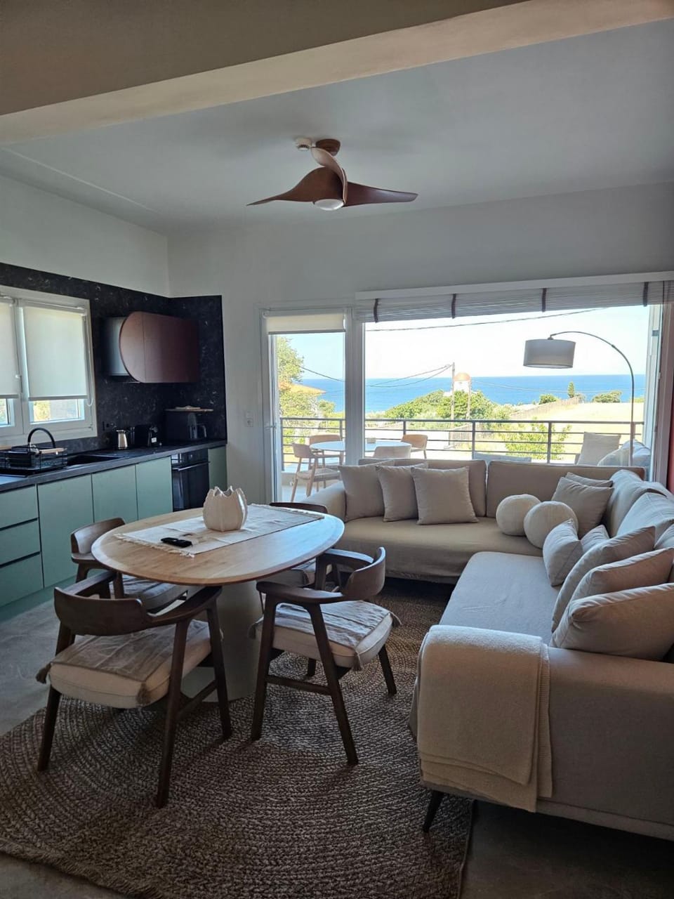 Living room, Seating area, Sea view