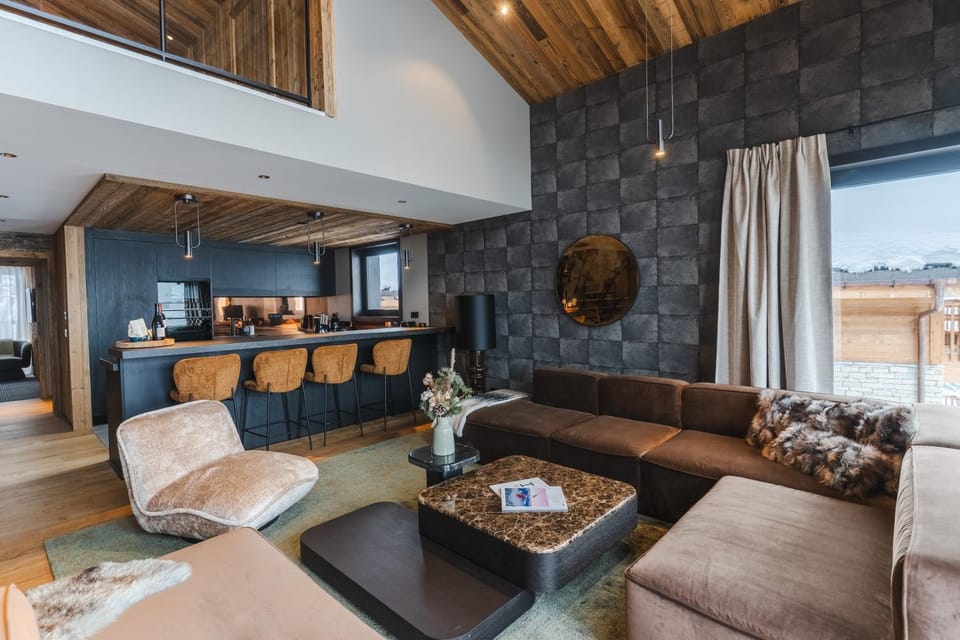 Living room, kitchen