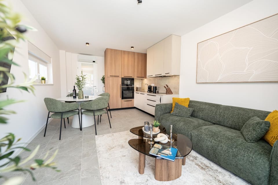 Living room, kitchen