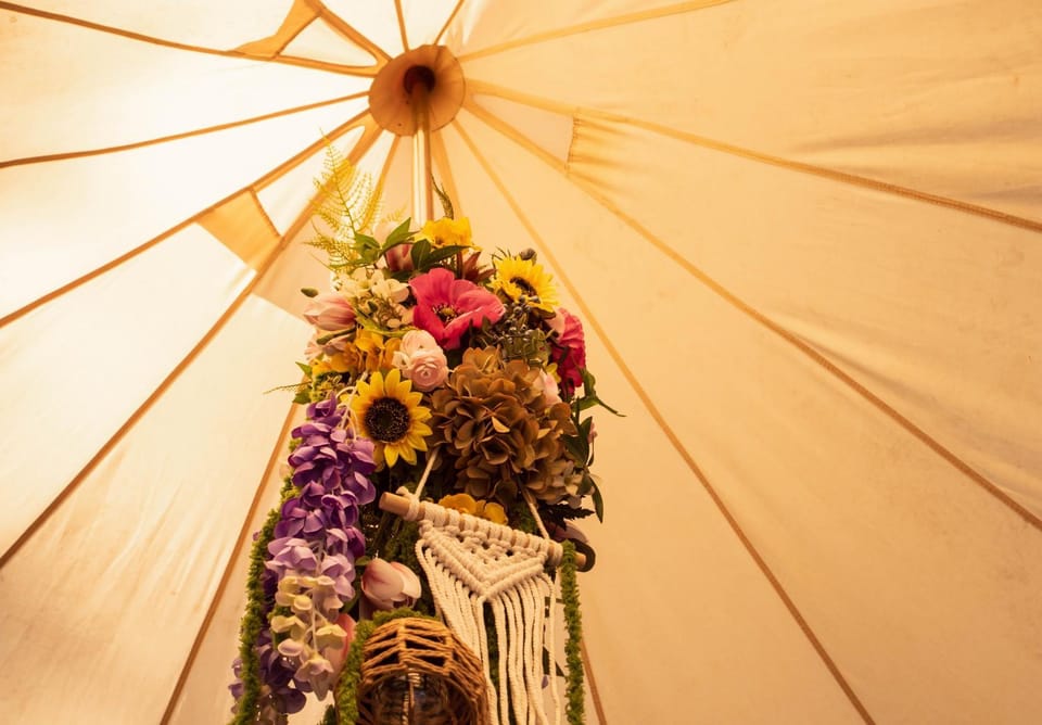 Violet Horizon luxury bell tent glamping By Air Premier Luxury tent in Alfriston