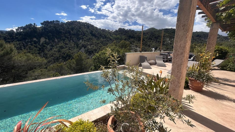 Spring, Day, Natural landscape, Mountain view, Pool view, Swimming pool