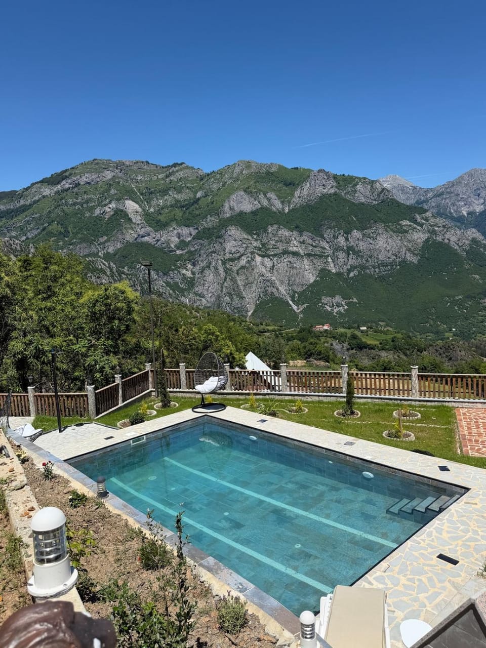 Natural landscape, Mountain view, Pool view, Swimming pool