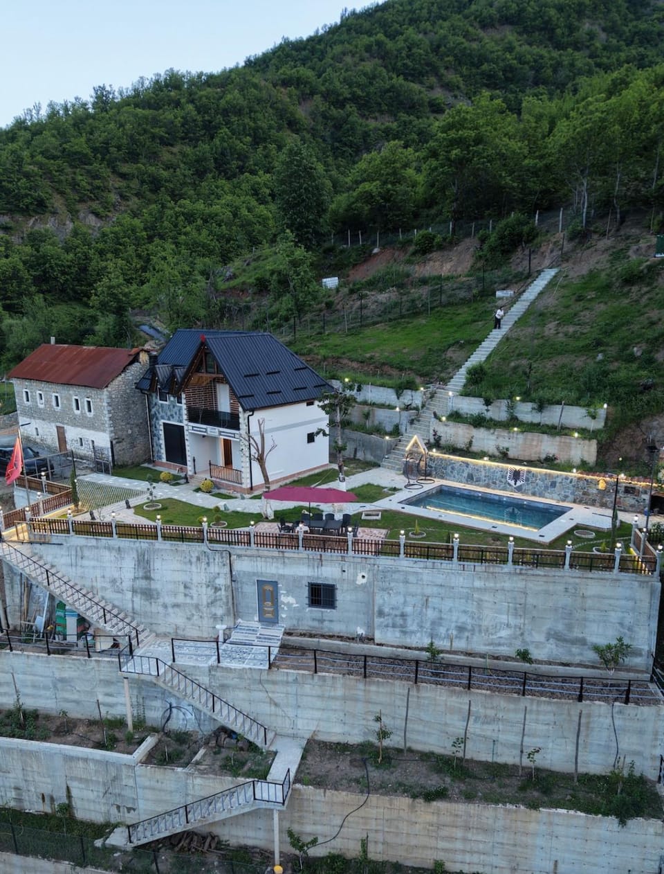 Property building, Natural landscape, Mountain view