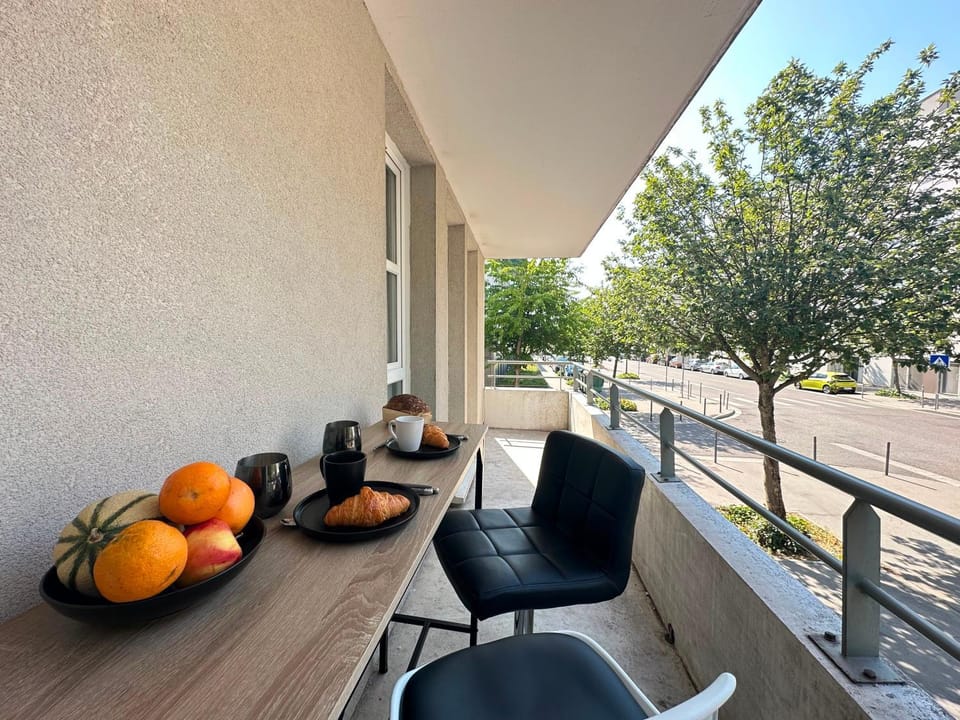 N L Express 117 Chaligny agréable 3 à 6 personnes Parking avec supplément et terrasse Apartment in Nancy