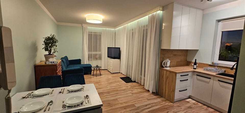 TV and multimedia, Kitchen or kitchenette, Living room, Seating area, Dining area
