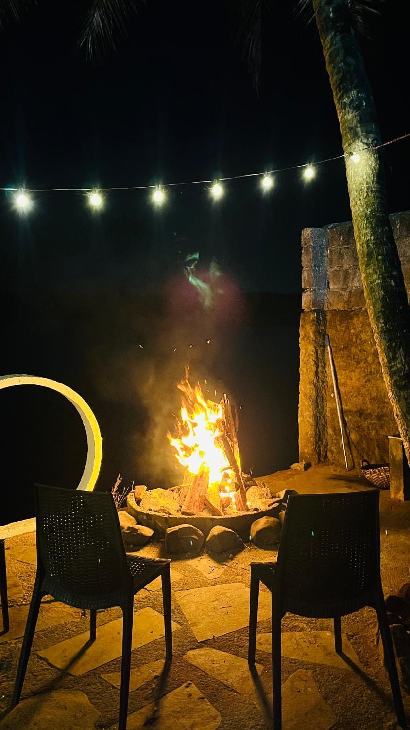Night, Natural landscape, BBQ facilities, flat iron