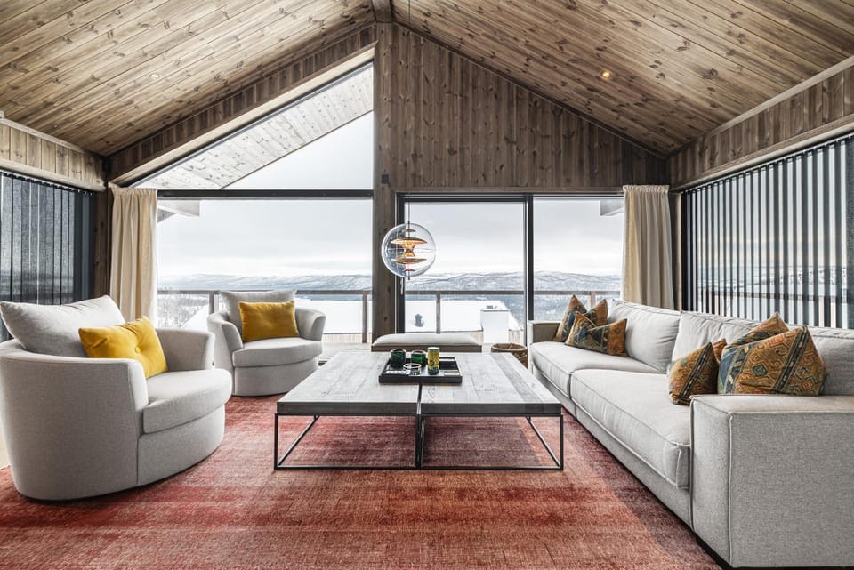 View (from property/room), Living room, Seating area, Mountain view