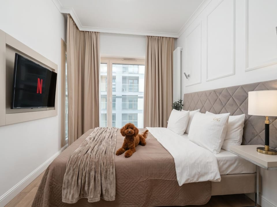 Bed, TV and multimedia, Photo of the whole room, Bedroom, Pets, towels