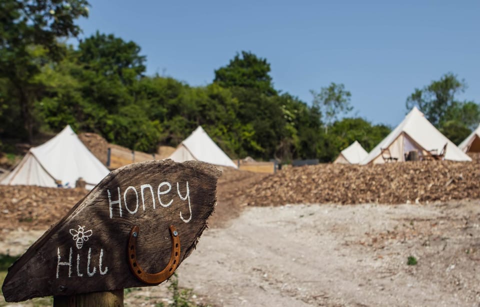 Bloom Canyon luxury bell tent glamping By Air Premier Luxury tent in Alfriston