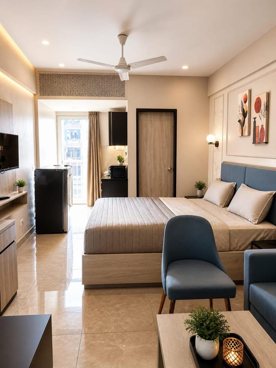 Urban Opulence 3 Luxe Studio Near Airport Apartment in Jaipur