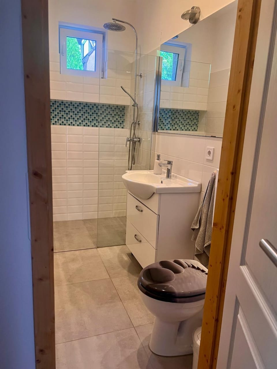 Shower, Toilet, Bathroom, towels