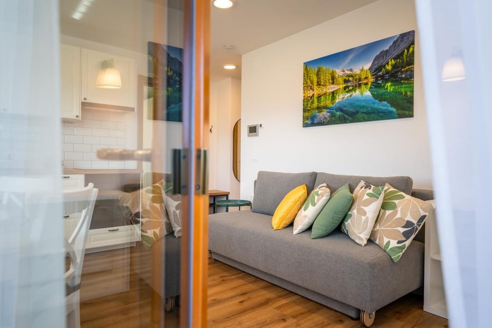 Bed, Living room, Photo of the whole room, Seating area, Bedroom