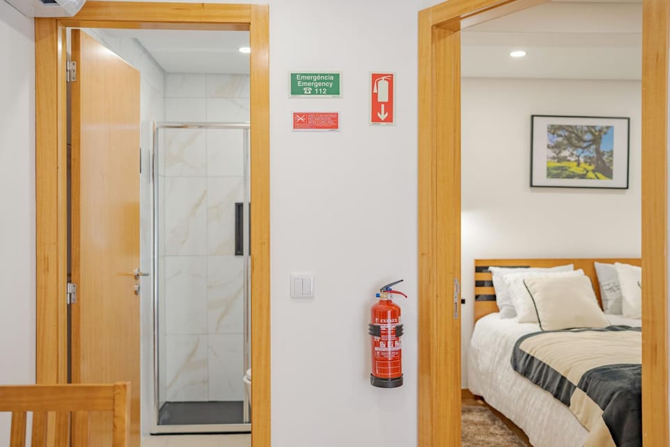Shower, Bed, Bathroom, Bedroom