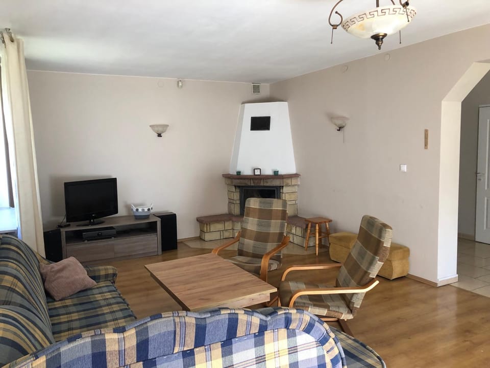 Living room, fireplace