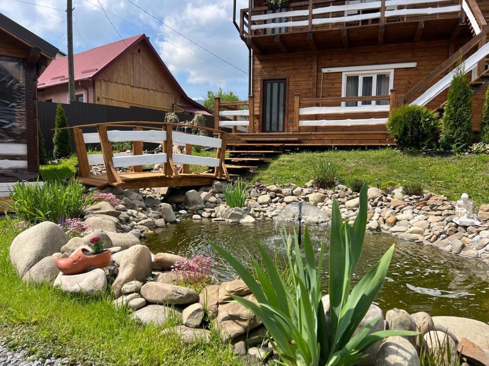 Property building, Natural landscape, Seating area, Lake view