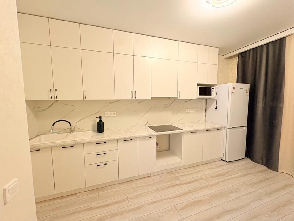Kitchen or kitchenette, minibar, stove