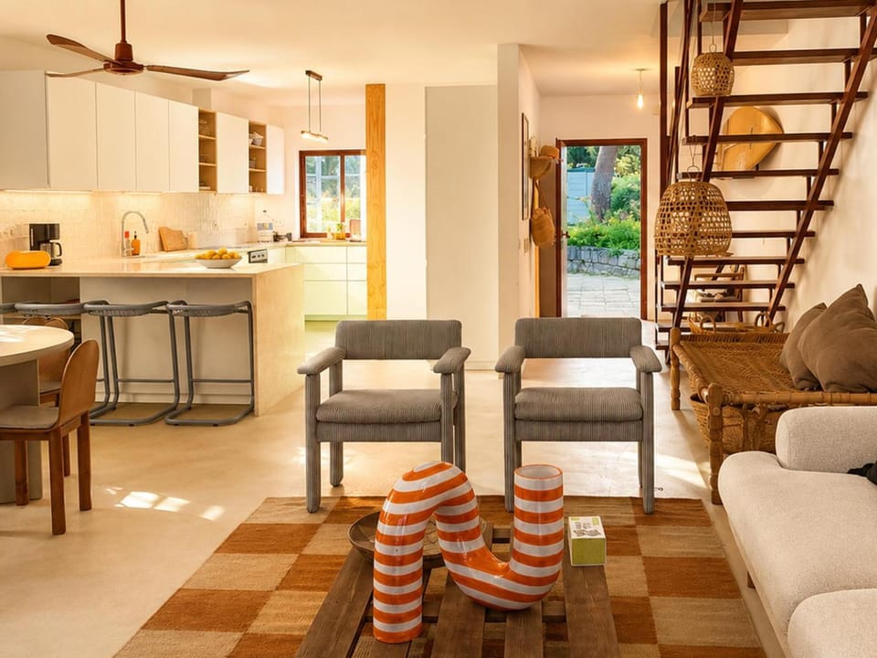 Living room, kitchen