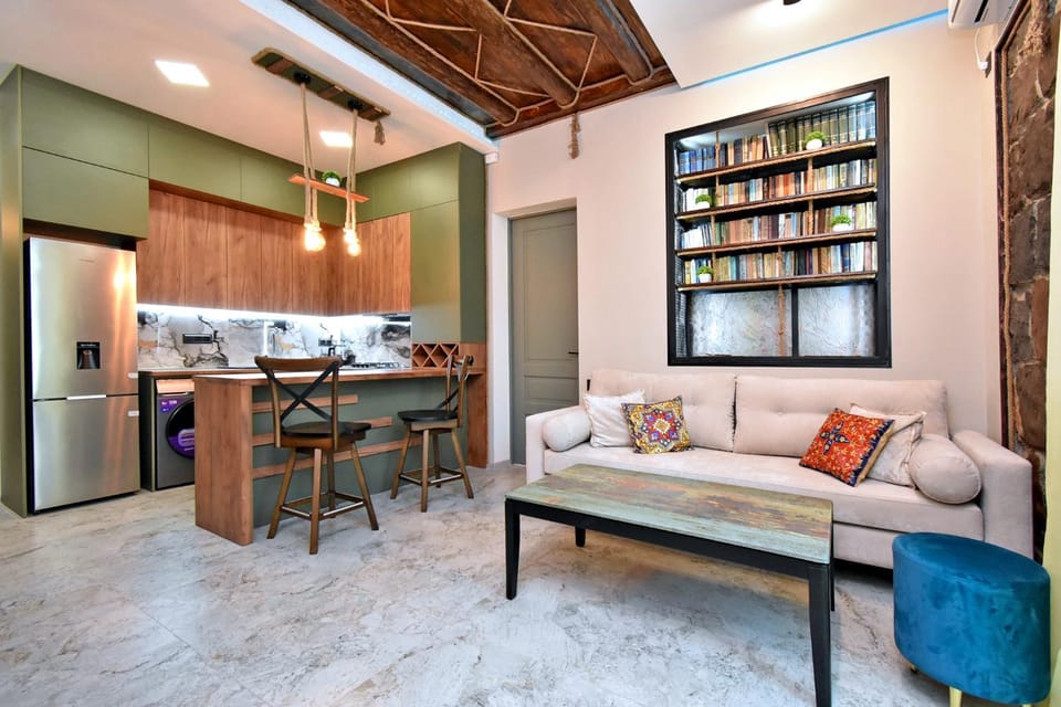 Cascade Loft Stone Fireplace Apartment Apartment in Yerevan