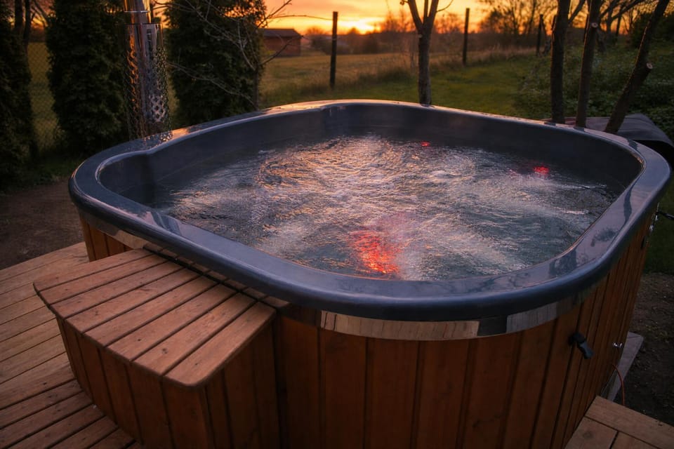 Natural landscape, Hot Tub, Hot Tub, Sunrise