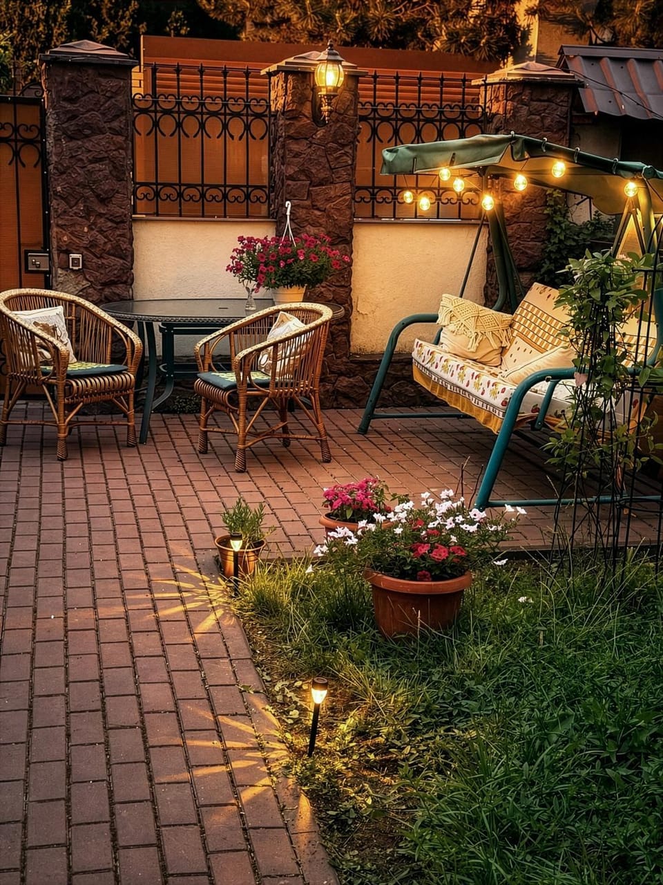 Patio, Garden, Seating area, Garden view