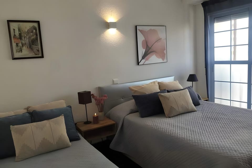 Property building, Living room, Bedroom