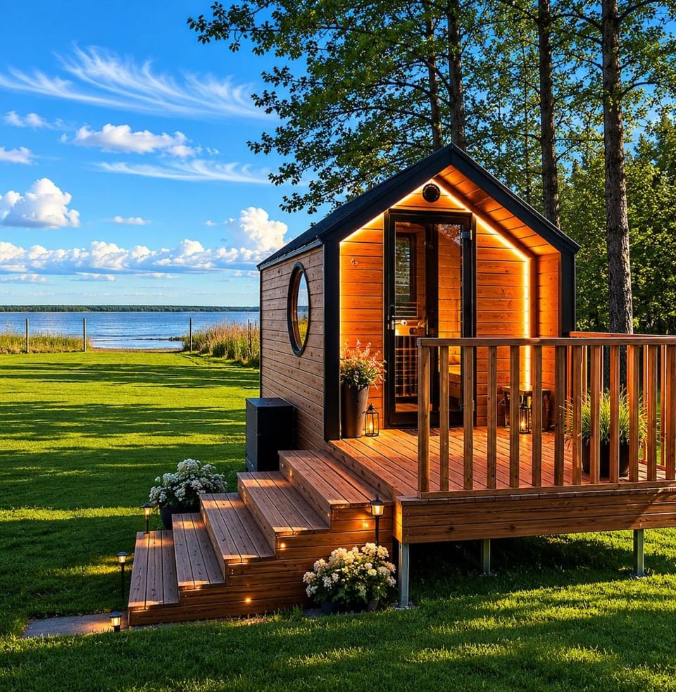 Atmospheric cabin trailer with a sea view Cabin in Finland