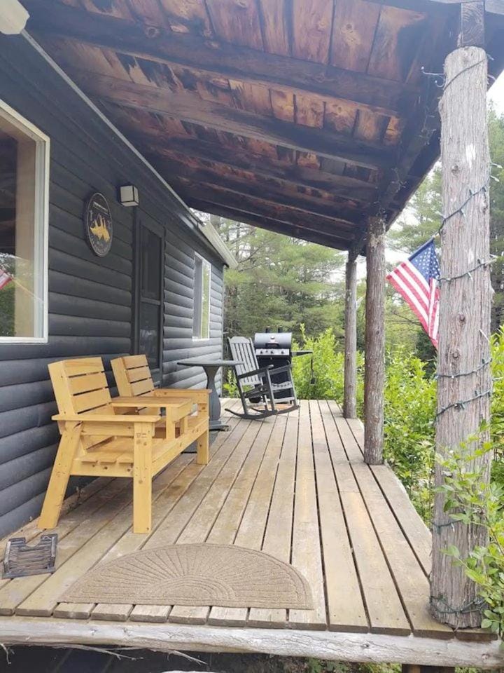 Log Cabin in the Pines On The Way To Sugarloaf Cabin in Maine