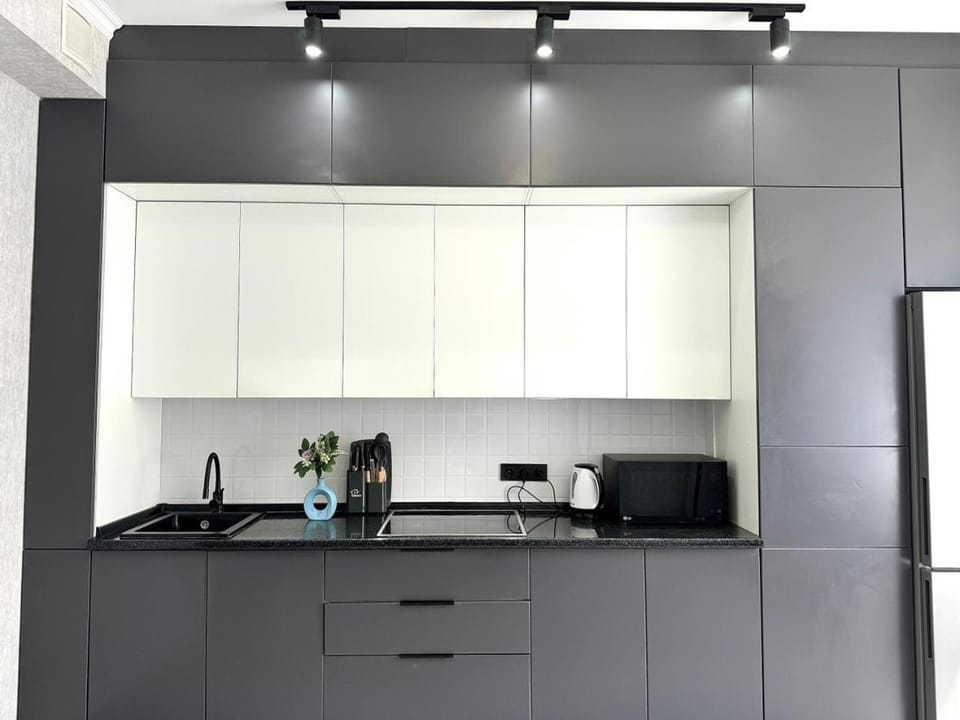 Kitchen or kitchenette, minibar