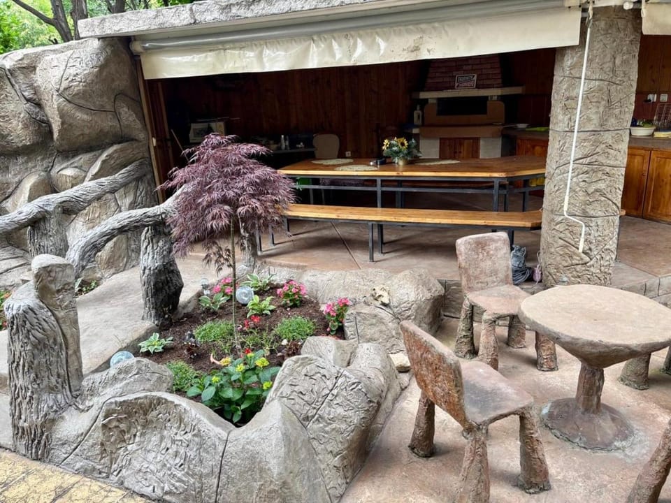 Patio, On site, Garden view