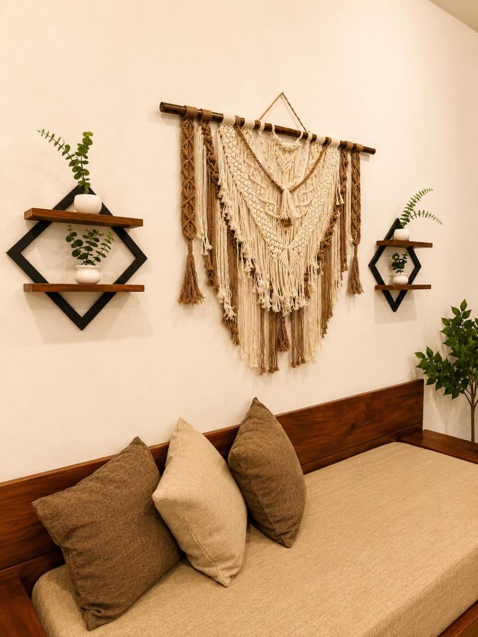 Bed, Living room, Seating area