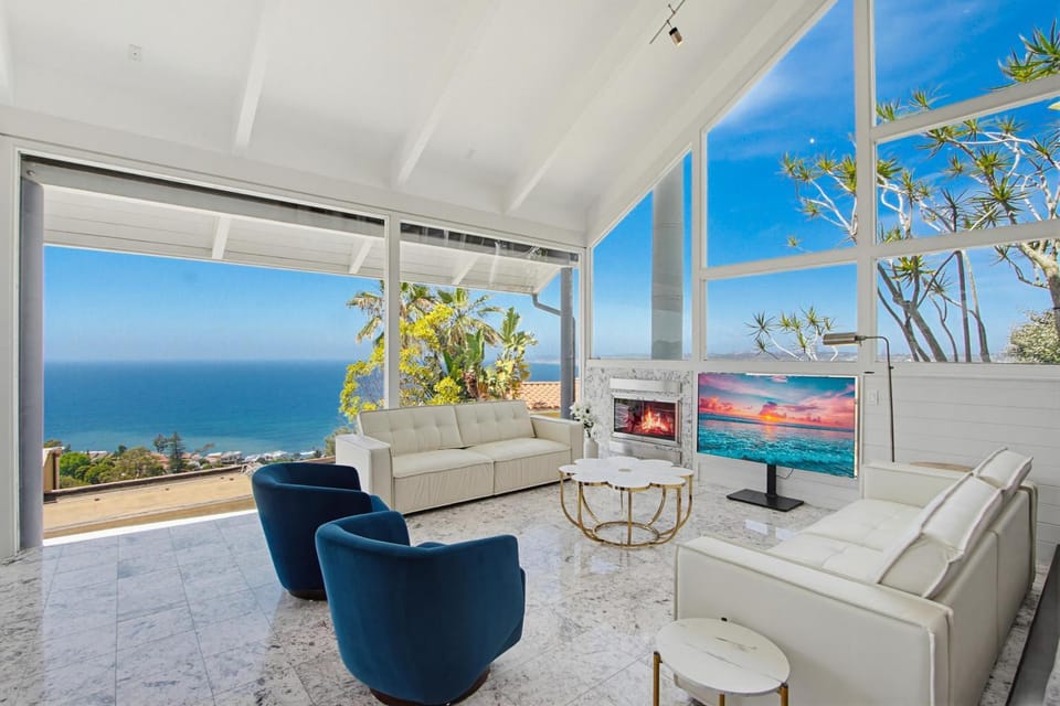Living room, Seating area, Sea view