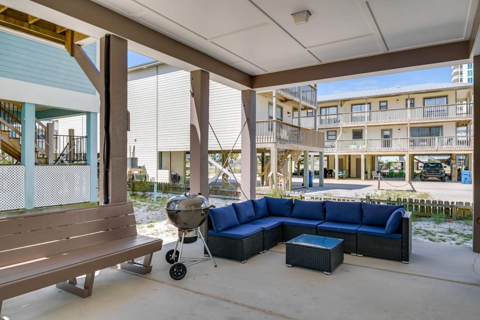 Walk to Beach! Water-View Home in Gulf Shores House in West Beach
