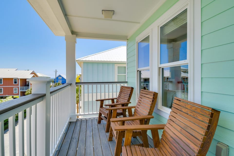Walk to Beach! Water-View Home in Gulf Shores House in West Beach