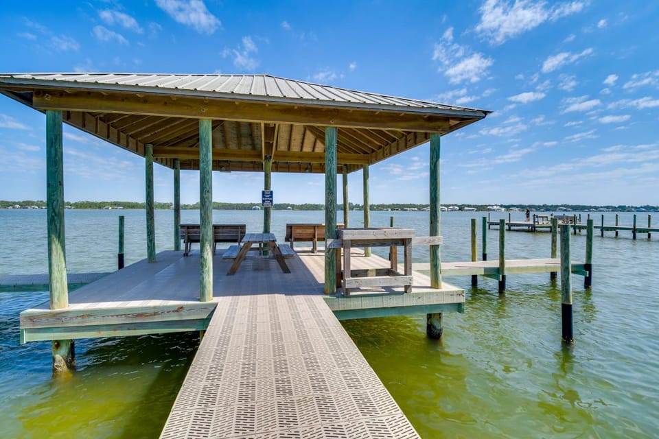 Walk to Beach! Water-View Home in Gulf Shores House in West Beach