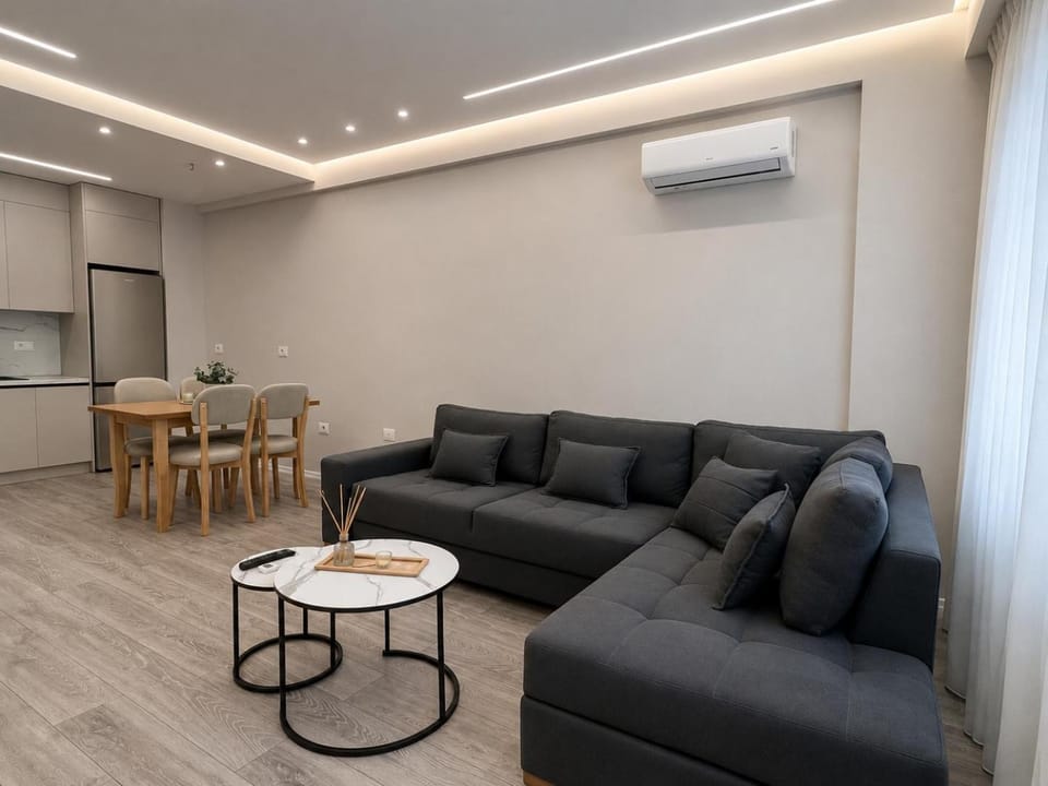 Living room, Seating area, air conditioner