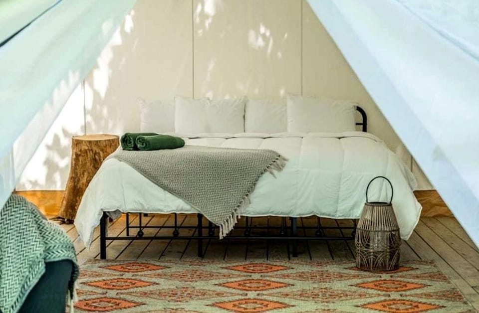 Secluded Safari Tent Getaway: Glamp in Style in Broadalbin, New York Luxury tent in Great Sacandaga Lake