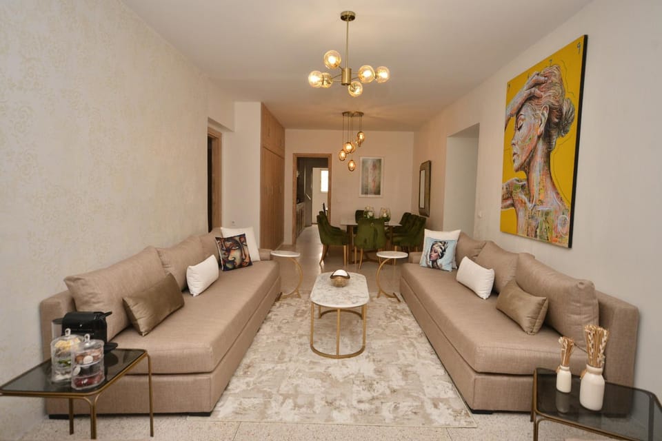 2BR Spacious Haven in Central Casablanca Apartment in Casablanca