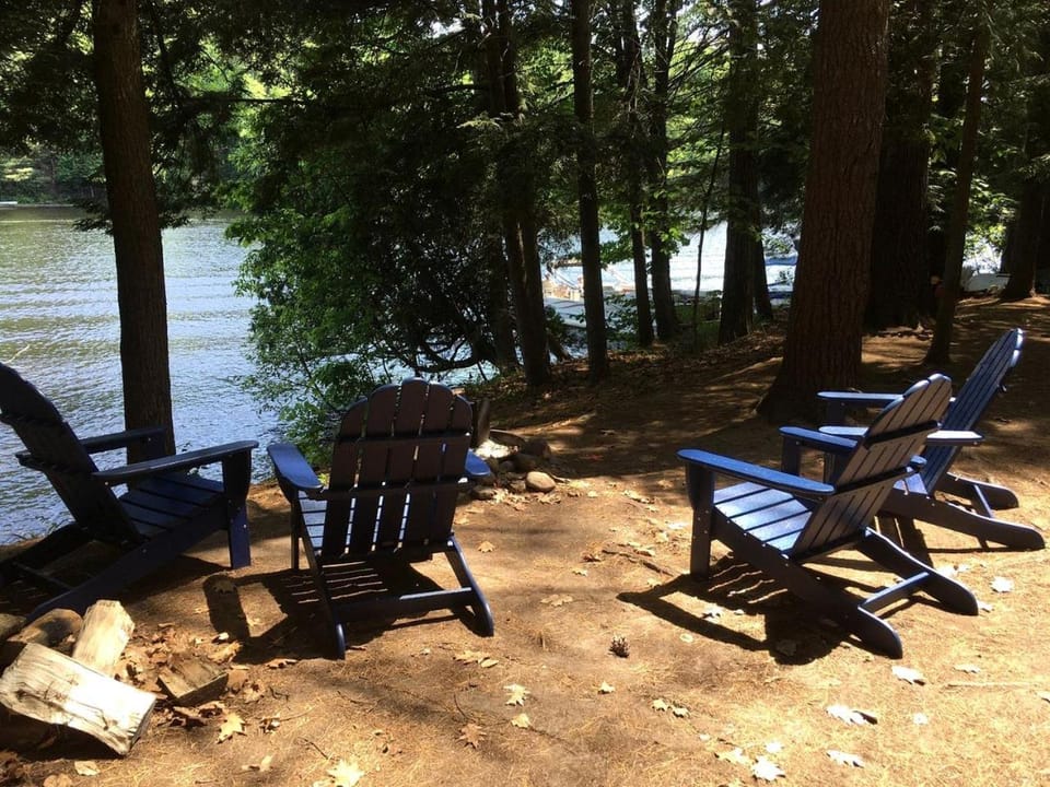 Charming One-Floor Waterfront Cabin with Dock & Fire Pit Near the River | Corinth, New York Cabin in Saratoga