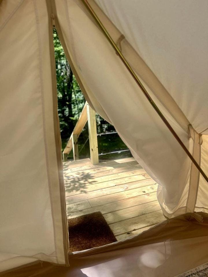 Cozy Glamping Tents Nestled in a Serene Forest Near Gentry, AR Luxury tent in Arkansas