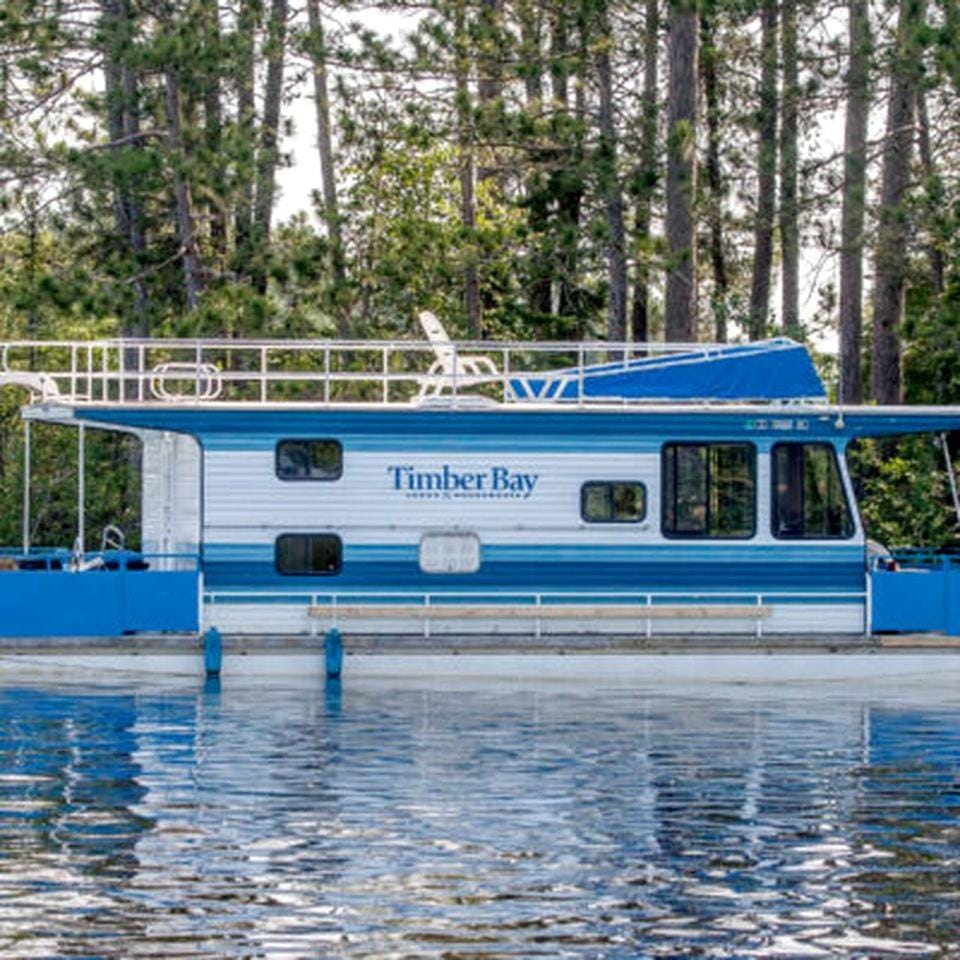 Spacious Getaway Series Cabin-Style Boat with Water Slide Near Babbitt, MN Cabin in Minnesota