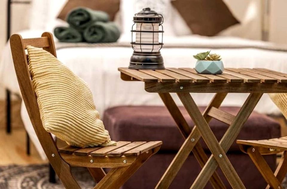 Spacious Group Glamping Site with Safari Tents, BBQ Gazebo, Fire Pits, Forest Trails in Broadalbin, New York Luxury tent in Great Sacandaga Lake