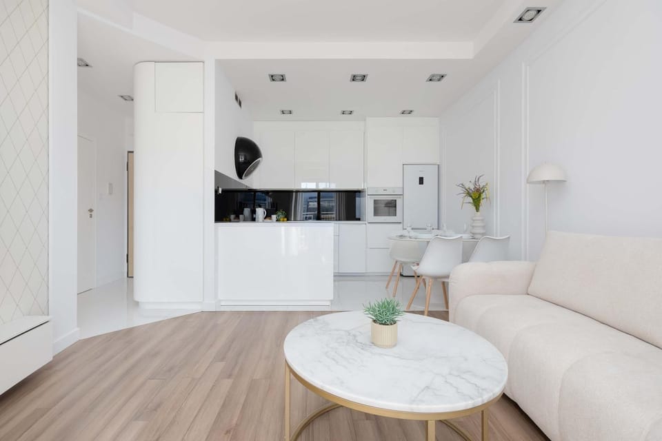 Kitchen or kitchenette, Living room, Seating area