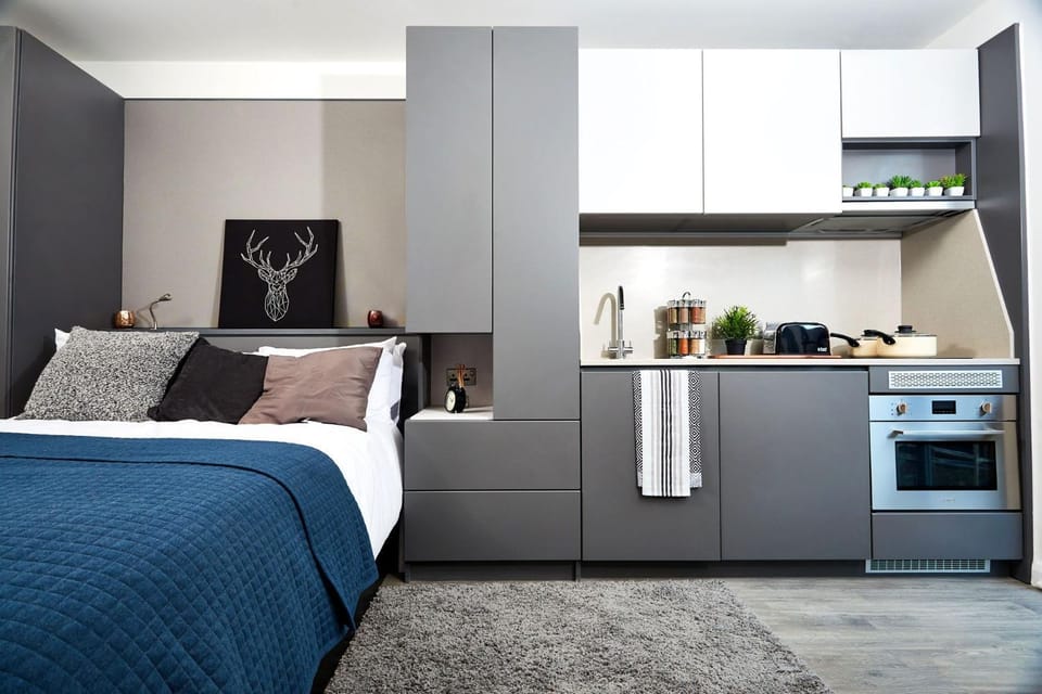 Kitchen or kitchenette, Bedroom