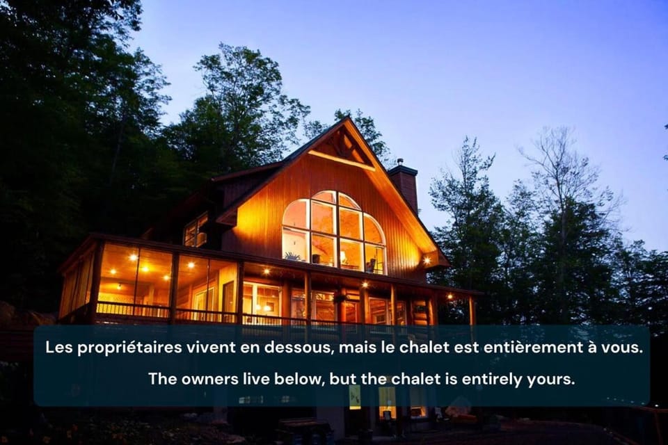 Chalet Montagnard with Private Pool & Spa, Lake & Nature Chalet in Morin-Heights