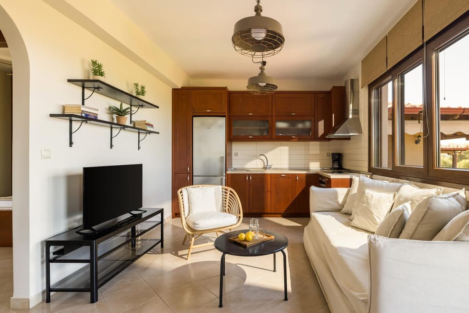 Living room, kitchen