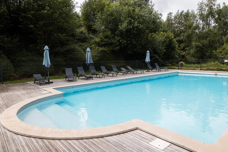 Property building, Living room, Swimming pool