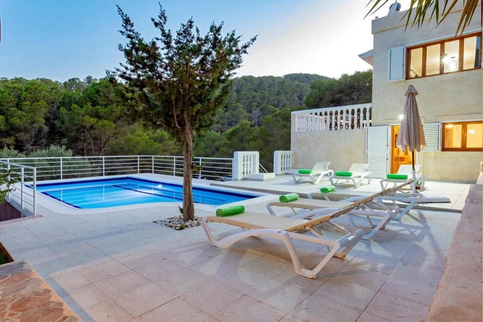 Property building, Living room, Swimming pool