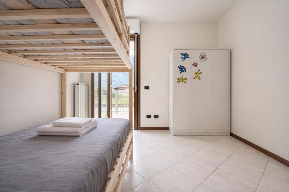 Bed, Photo of the whole room, Bedroom, towels, wardrobe